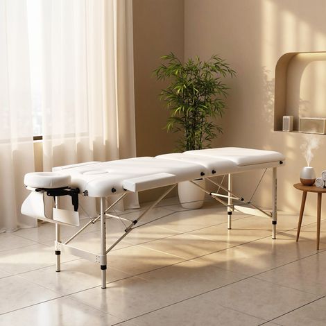 Homcom – Table de massage pliante cosmétique 225 kg – Aluminium léger – Réglable en hauteur et inclinaison – Sac de transport inclus — photo 2