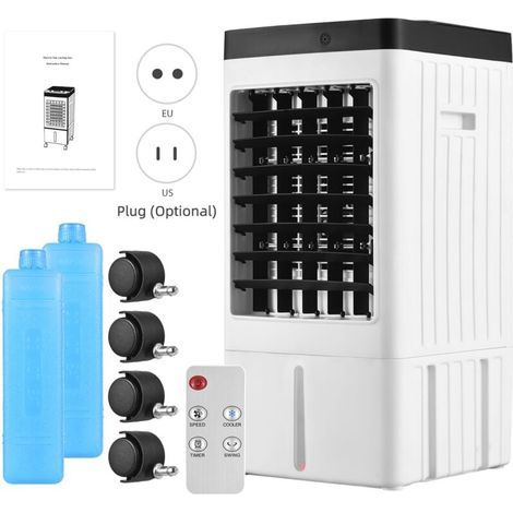 Climatiseur Refroidisseur Mobile, avec 3 Vitesses de Vent Réglables, Humidificateur, Refroidisseur d\'Air Silencieux, Climatisation pour Utilisation Intérieure, Bureau, Chambre, Dortoir — photo 1