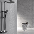 Auralum Élégant Colonne de Douche Thermostatique Noir Ensemble de Douche en Pluie Set de Douche pour Salle de Bain Colonne de Douche  Thermostat  avec Mitigeur Réglable en Hauteur — photo 1