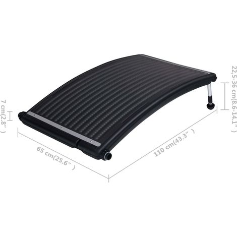 Vidaxl – Panneau de chauffage solaire de piscine courbé 110x65 cm – Efficacité accrue grâce à la technologie solaire – Pour piscines hors sol jusqu'à 20m³ — photo 2