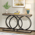 Tribesigns Table console dorée 140 cm, Table de couloir d'entrée moderne