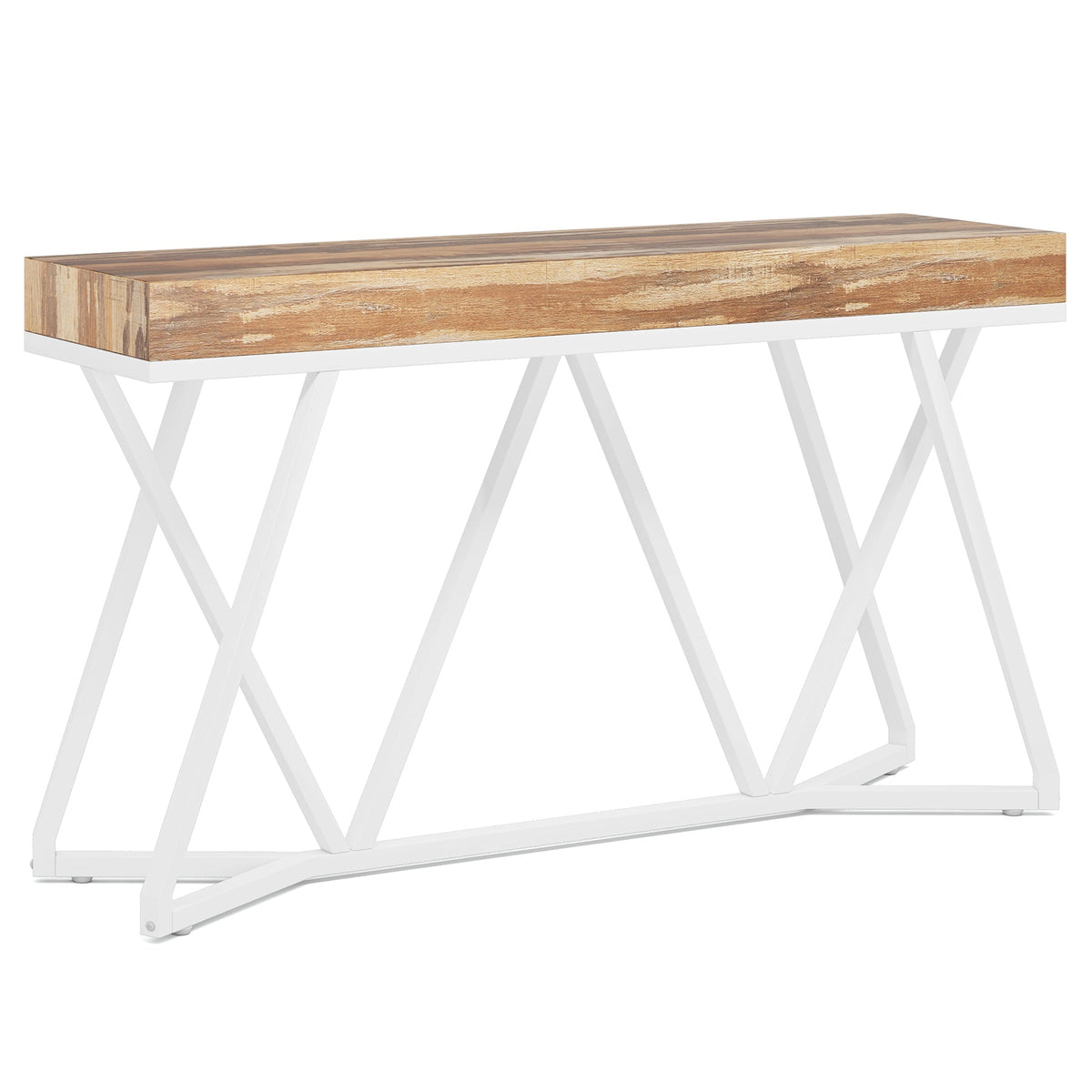 Tribesigns Table console en bois , Console d'entrée avec base en métal Unique Table Basse