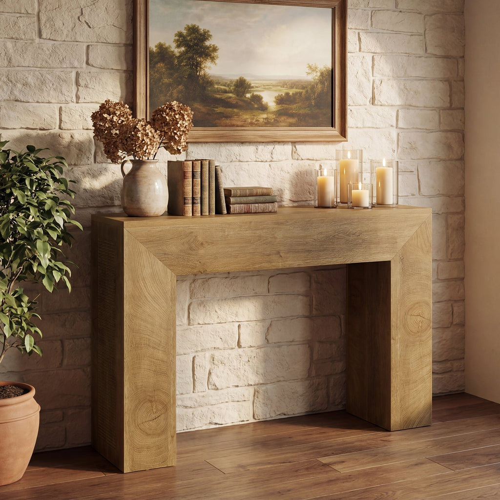 Tribesigns Console pour l'entrée, Table d'appoint étroite de 110 cm de long style campagnard
