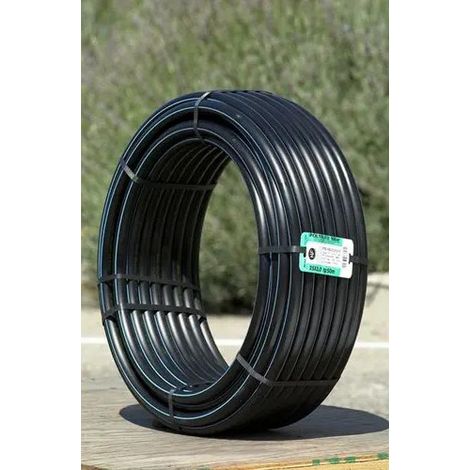 Couronne PE semi rigide NF 16 bars bande bleue Ø32mm – Longueur 100m – Résistante aux chocs et UV – Pour chantiers humides — photo 1