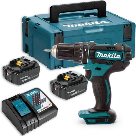 Perceuse visseuse à percussion MAKITA DHP482RMJ - 18V - 4.0Ah - 2 batteries - Chargeur - Coffret — photo 1