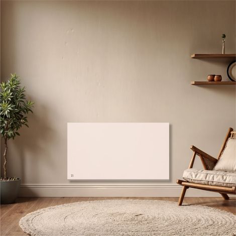 Radiateur électrique fixe connecté WIFI à inertie sèche céramique 1500W Bestherm NESSA CONNECT horizontal blanc — photo 2