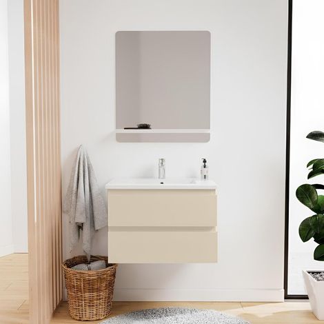 Mob-In – Meuble sous vasque 60 cm SORRENTO – 2 tiroirs de rangement – Panneau de particules mélaminé – Installation facile — photo 1