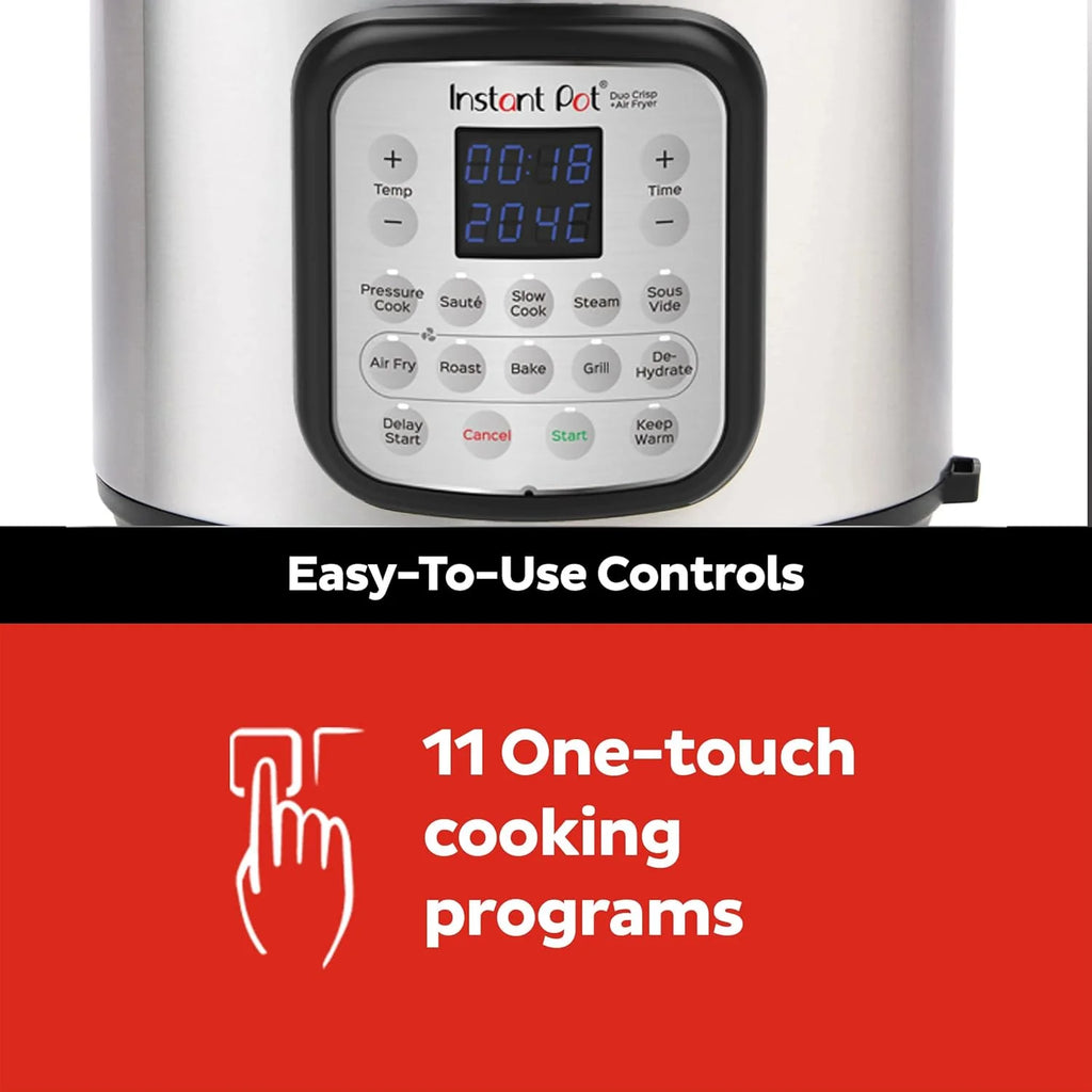 2026 Instant Pot Multicuiseur 11 en 1 Duo Crisp + Air Fryer, 8 L : autocuiseur, friteuse à air, mijoteuse, cuiseur à vapeur
