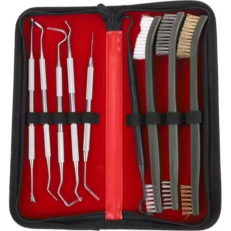 Ensemble de brosses de nettoyage pour tuyaux, kit de nettoyage pour armes à feu, brosse pour voiture, brosse double tête en nylon, ensemble de crochets pour brosses à tuyaux (en stock).
