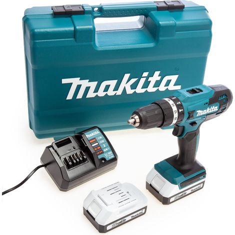 Makita – Perceuse visseuse à percussion 18V 42 Nm – 2 batteries 18V 2Ah – Mandrin 13 mm – Moteur Brushless – Couple 42Nm – HP488DAEX1 — photo 4