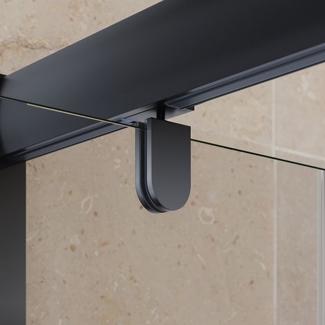 SIRHONA Porte de Douche Black Paroi de douche Pivotante Cabine de douche à une porte 80cm — photo 5