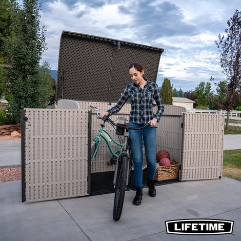 Lifetime – Coffre de rangement jardin en polyéthylène haute densité – Dimensions 191,5 x 108,9 x 131,6 cm – Capacité 2,12 m3 – 60170 — photo 2