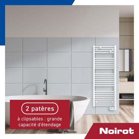 Radiateur sèche-serviettes à inertie fluide NOIROT Flobain Neo 500W blanc — photo 2