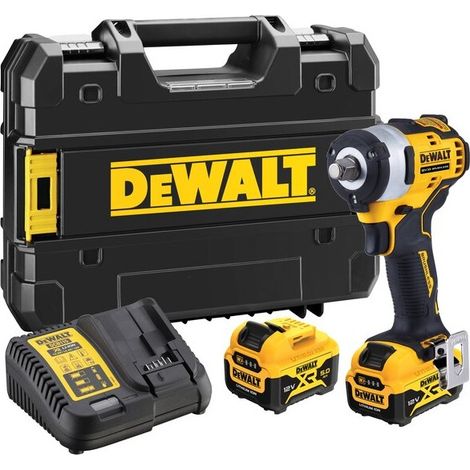 Dewalt – Boulonneuse à chocs sans fil 12V – Couple 340Nm – 2 batteries 5Ah – Moteur sans balais – Coffret TSTAK