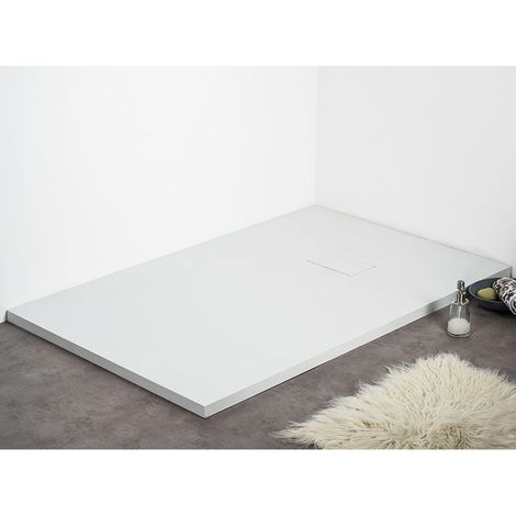 Receveur de douche 80 x 140 cm extra plat blanc PIATTO en SoliCast® – Surface ardoisée — photo 2