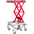 Mw Tools – Lève-moto hydraulique mobile 135 kg – Hauteur levée 870 mm – Table 410 x 340 mm – 4 roues pivotantes – MSB135 — photo 1