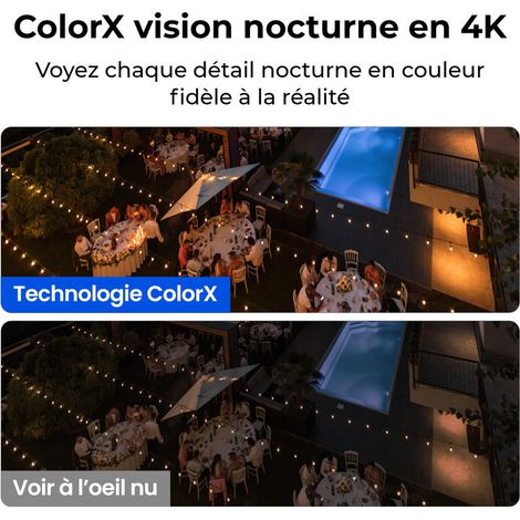 Reolink – Caméra de surveillance 4K ColorX avec panneau solaire – Vision nocturne – Panoramique 355° et inclinaison 90° – Wi-Fi 6 – Détection intelligente — photo 2