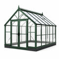 Serre de jardin en aluminium et verre trempé 250x300x230cm vert foncé - 2026