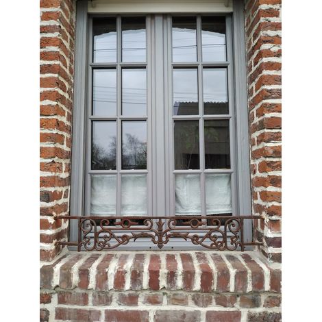 Deco Fer Forge – Appui de fenêtre en fonte d'époque 1000mm – Hauteur 180mm – Style Haussmannien – Prêt à sceller pour tableaux 900-940mm — photo 5