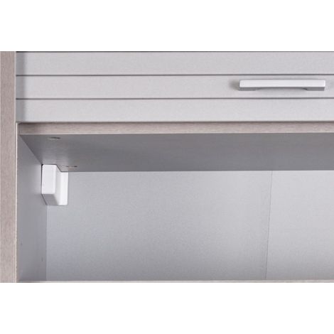 Beaux Meubles Pas Chers – Meuble de cuisine aluminium 1 rideau coulissant – 4 niches – L 40 x H 123.6 x P 35 cm – Éco-conçu, fabriqué en France — photo 4