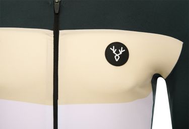 Maillot Manches Courtes LeBram Eze Vert Agave Crème Coupe Ajustée — photo 4