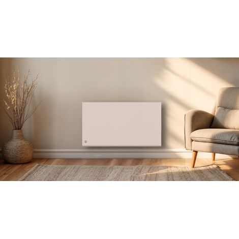 Radiateur électrique fixe à inertie sèche céramique+film 1500W Bestherm FREYA horizontal blanc — photo 2