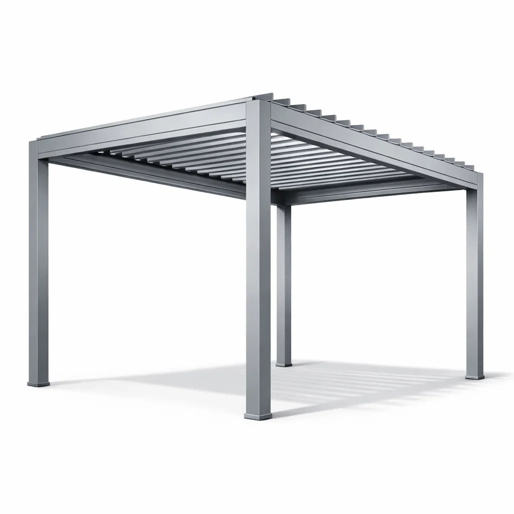 Pergola de jardin en aluminium gris 300 x 300 x 240 cm - 2026