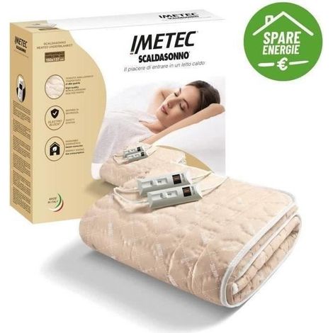 Surmatelas Chauffant - Imetec - Chauffe-lit Pour Lit Double 150 x 137 cm - 2 Commandes avec 2 Températures - Lavable — photo 3