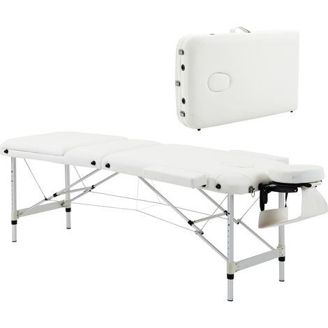Homcom – Table de massage pliante cosmétique 225 kg – Aluminium léger – Réglable en hauteur et inclinaison – Sac de transport inclus — photo 1