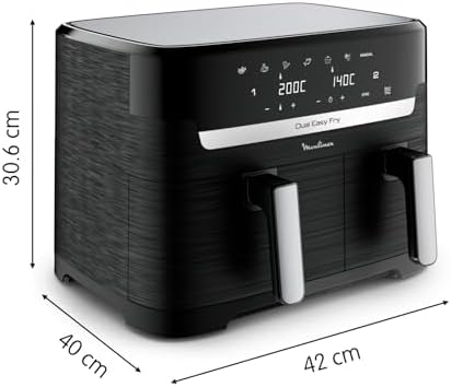 2026 Moulinex air fryer deux compartiments, très grande capacité 11L, 10 personnes, 7 Programmes automatiques, friteuse sans