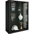 Ebuy24 – Vitrine murale noire avec 2 portes vitrées – 2 étagères en verre – À fixer au mur – Design moderne et élégant — photo 1