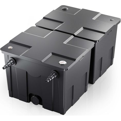 SunSun CBF-350B Filtre Biologique de Bassin ou d’étang 2 chambres - 830 x 515 x 395 mm - capacité max 60000 l / débit 8000 l/h - raccords Ø 20 mm, Ø 40 mm - Filtration eau à grand débit — photo 1