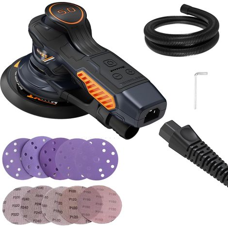 Maxxt – Ponceuse excentrique 350W – 6 vitesses 4000-10000 tr/min – Moteur EC sans balais – 10 disques pour ponçage bois dur - 10PCS — photo 1