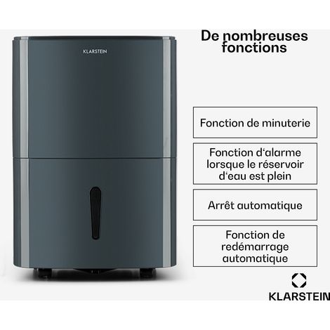 DryFy20 Déshumidificateur d´air 420 W 20 l/j 230 m³/h 40-50 m² DrySelect 45 dB antharcite — photo 4