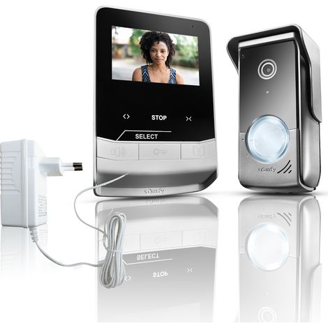 SOMFY 1870535 - Visiophone V100 + pour piliers étroits - Moniteur Écran 4,3 Pouces — photo 1