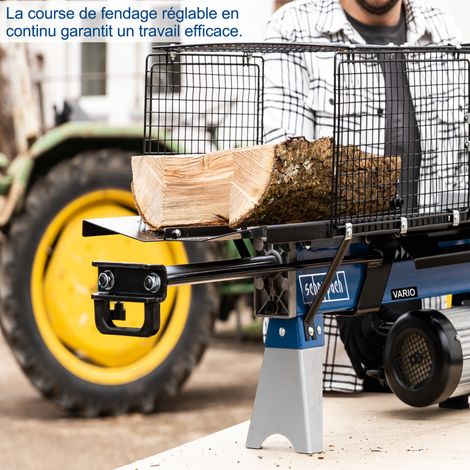 Scheppach Fendeur de Bûches horizontal HL760L - Fendeur de bois de chauffage hydraulique - 230V / 2200W - Puissance 7 T - Pression 208 bar - Longueur de fendage 520mm