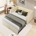 Sunfecili – Canapé-lit gigogne 90/180x200 – Lit rembourré en velours doux – Sommier à lattes – Transformable pour petits espaces — photo 1