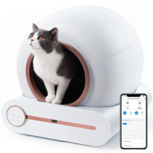 2026 Megonia Litière Autonettoyante Chat Automatique: 2.4GHz WiFi Con App Contrôle à Distance 65L Grande Capacité Anti-Pincement/Fuites/Odeur pour Famille