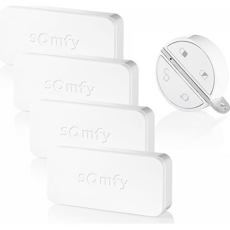 SOMFY 1875301 - Pack accessoires Plus pour alarme maison Home Alarm - 4 détecteurs IntelliTAG et 1 badge télécommande — photo 1