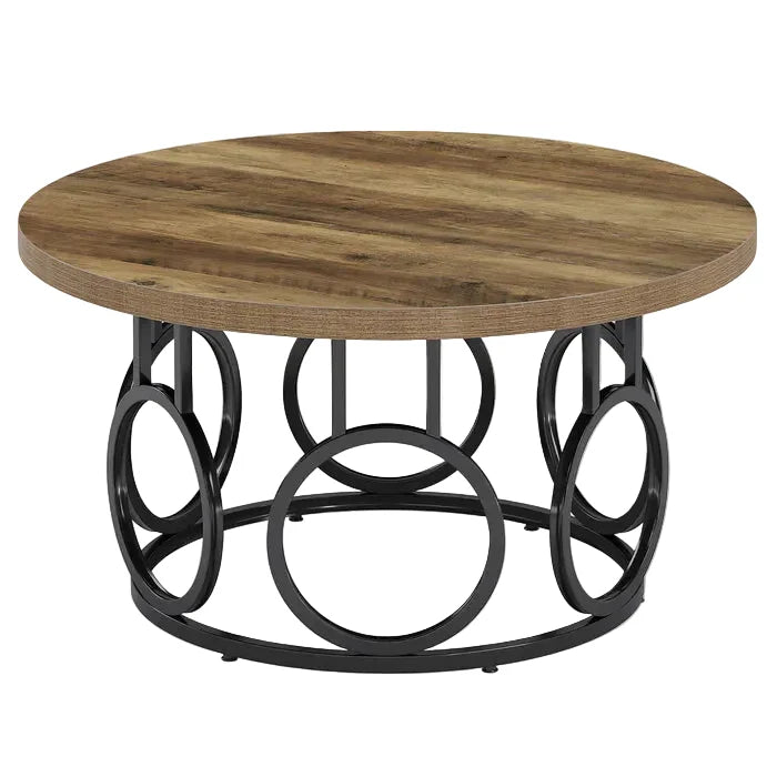 Tribesigns Table basse de 80 cm, Table centrale rustique Table à goûter