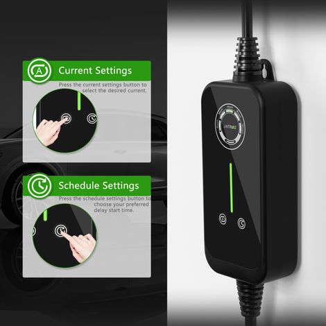 JATRHG P1 EV Chargeur 12M 7.2KW-1.5KW 32A24A16A13A10A8A Type 2 station de Charge Voiture Electrique Portable Courant Commutable Voiture hybride Chargeur Rapide monophase — photo 4