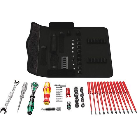 Wera – Coffret multi-outils 35 pièces – Outils VDE pour travaux de maintenance – Sacoche textile robuste – Cliquet Zyklop Speed rapide — photo 4