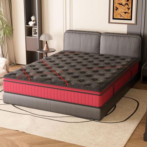 Dewinner – Matelas hybride 140 x 190 cm – Mousse à mémoire de forme – Soutien 7 zones – Respirant et évacuant l'humidité – Noyau à ressorts ensachés — photo 1