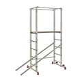 Escalux – Échafaudage aluminium 150 kg – Hauteur de travail 3,60 m – 1 plateau 111x41 cm – Système de garde-corps – 4 larges embouts anti-dérapants — photo 1