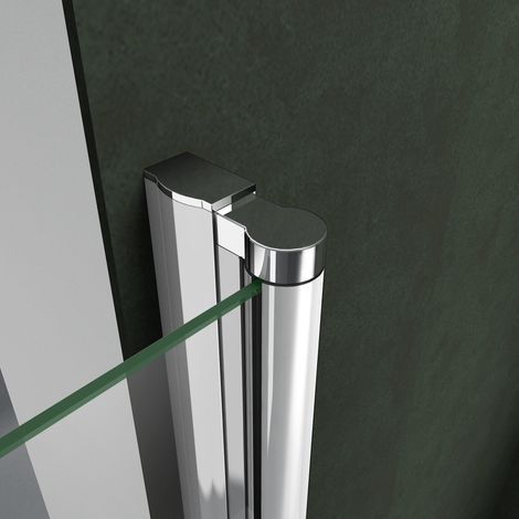 Ocean Sanitaire – Porte de douche pivotante 76x187cm – Verre de sécurité 6mm anti-calcaire – Aluminium chromé – Installation en niche – Montage réversible — photo 4