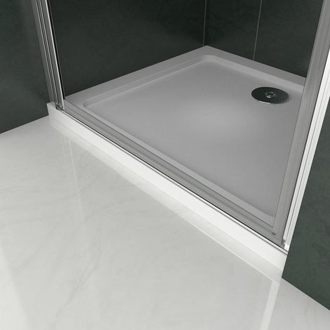 Aica Sanitaire – Porte de douche 70x185cm – Porte pivotante en niche – Verre 6mm anticalcaire – Profilé aluminium chromé – Montage facile — photo 3
