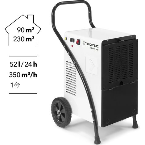 Trotec – Déshumidificateur 90m2 52l/j – Dégivrage automatique – Compresseur à rotation – Pour espaces non chauffés — photo 2
