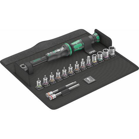 Wera – Coffret de clés dynamométriques 16 pièces 2,5 - 25 Nm 1/4 – Précision ± 4% – Boîte textile compacte – Pour entretien véhicules — photo 1