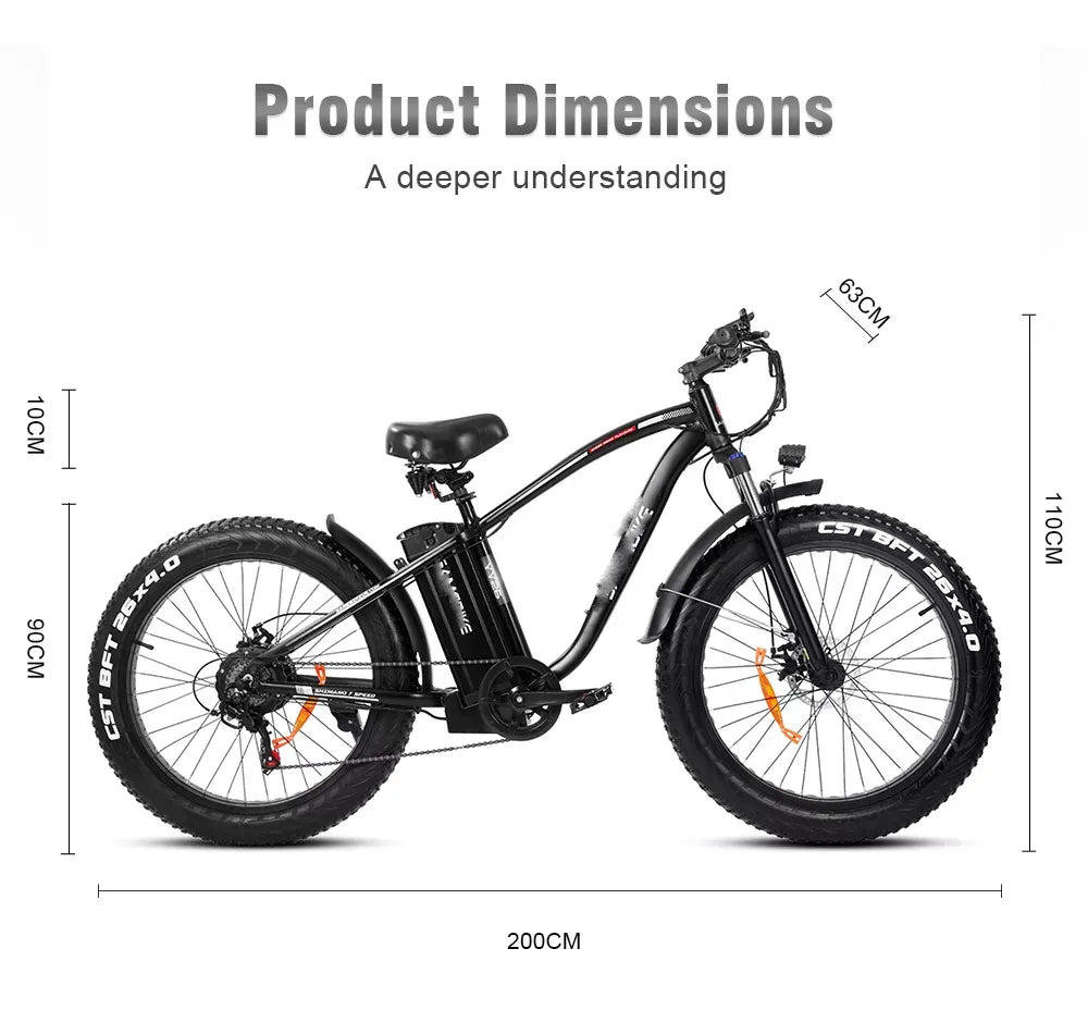 🔥Christmas Clearance Sale $39.99🔥✨Outdoor electric bike with 48V / 15AH battery✨
