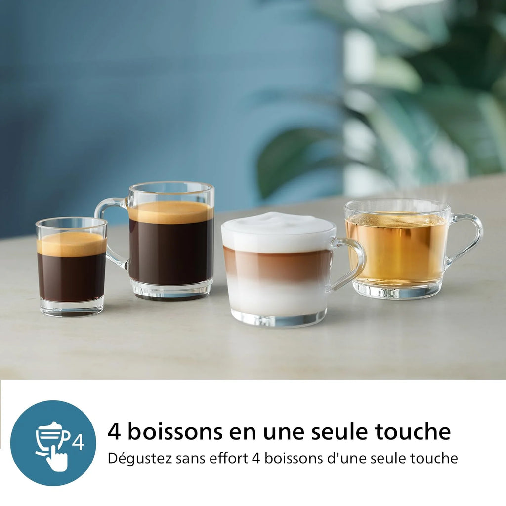 2026 Philips Machine à Expresso Automatique Série 2300-4 Boissons, Écran tactile couleur moderne, Système de lait LatteGo, Si